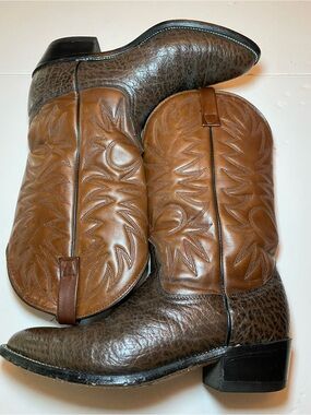 Mason Made in USA Brown Leather Western Boots size 10.5 D